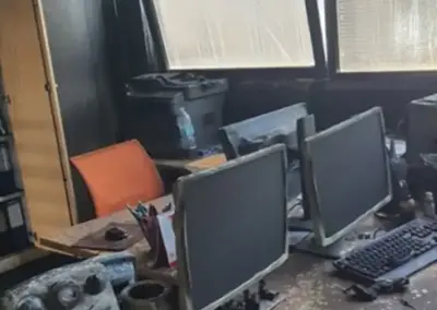 Postazione lavoro danneggiata